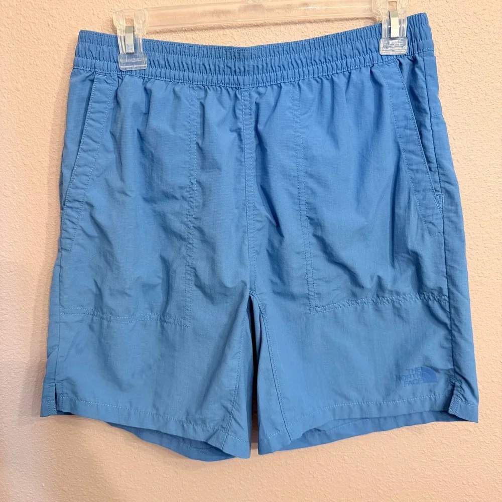 The North Face Mens Class V Pull-on Ripstop Shorts Blue Small NF0A55V8